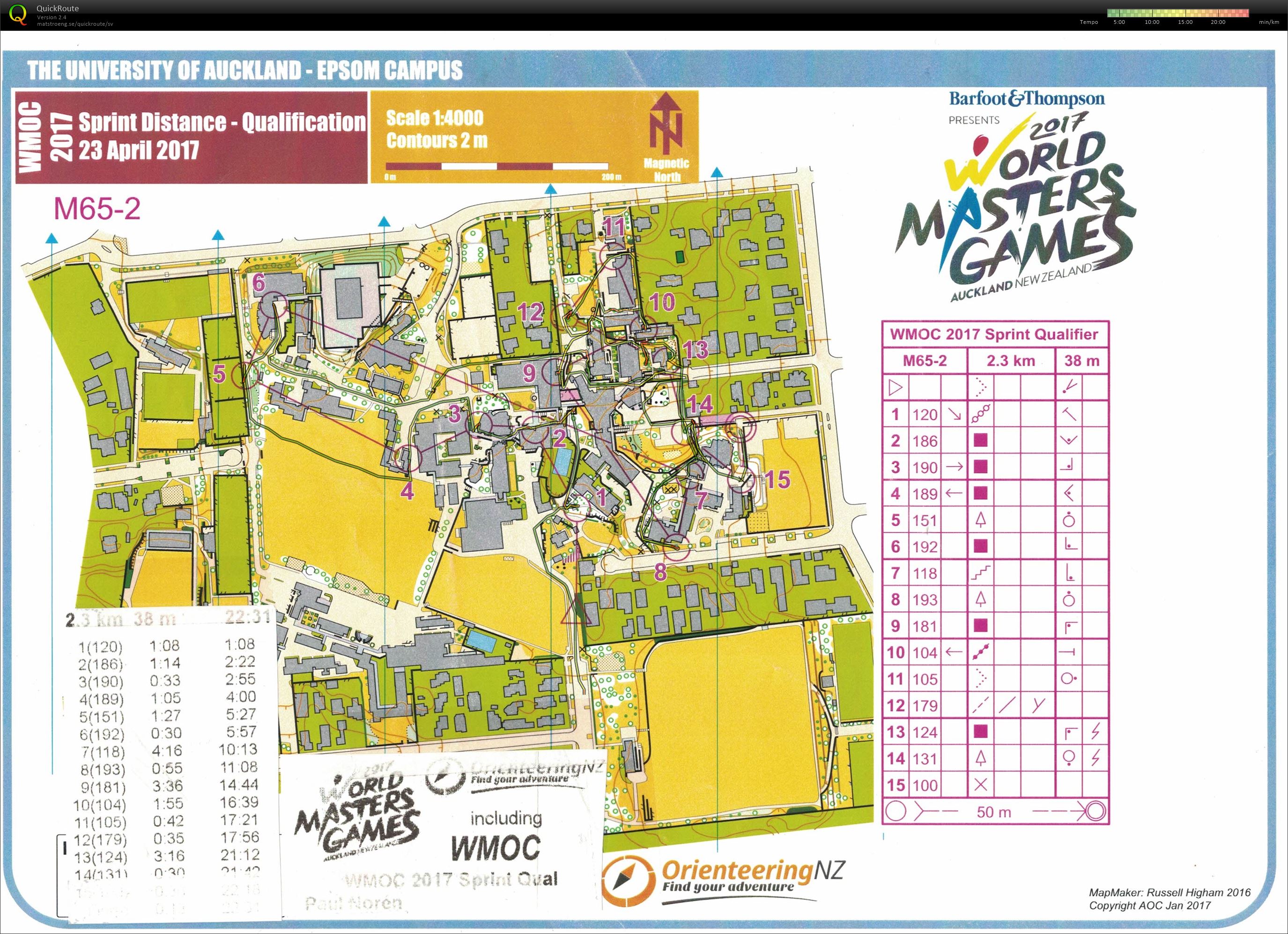 WMOC Sprint Distance - Qualifier (2017-04-23)