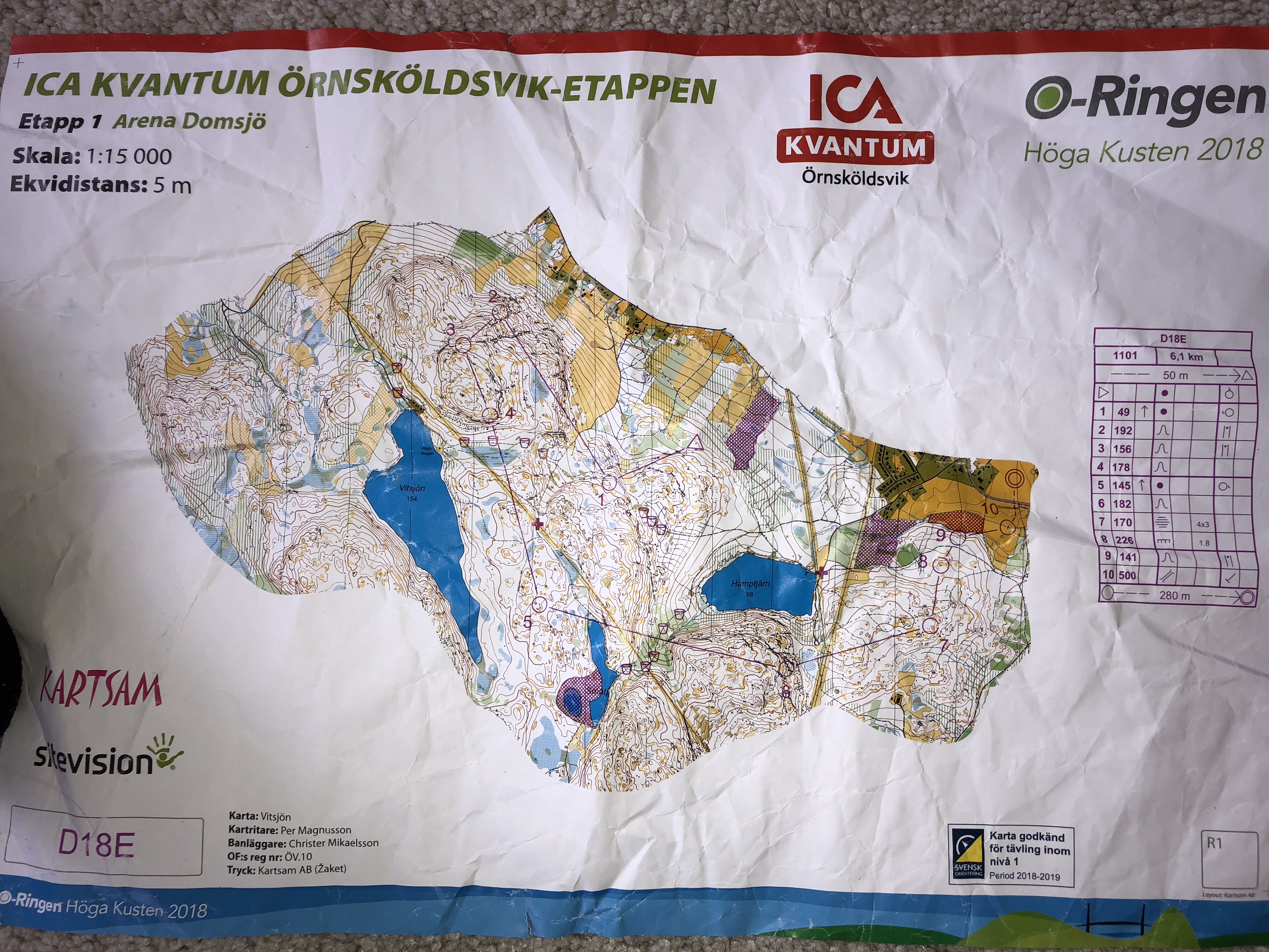 O - ringen etapp 1 (2018-07-22)
