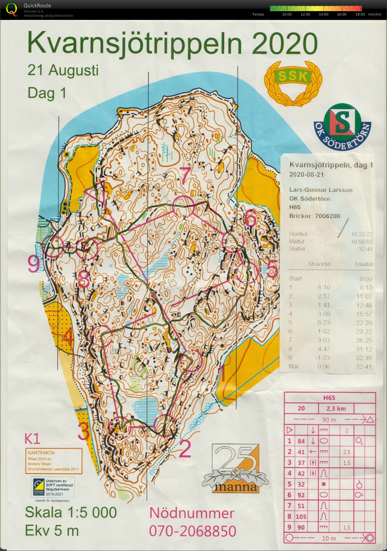 Kvarnsjötrippeln, dag 1 (2020-08-21)