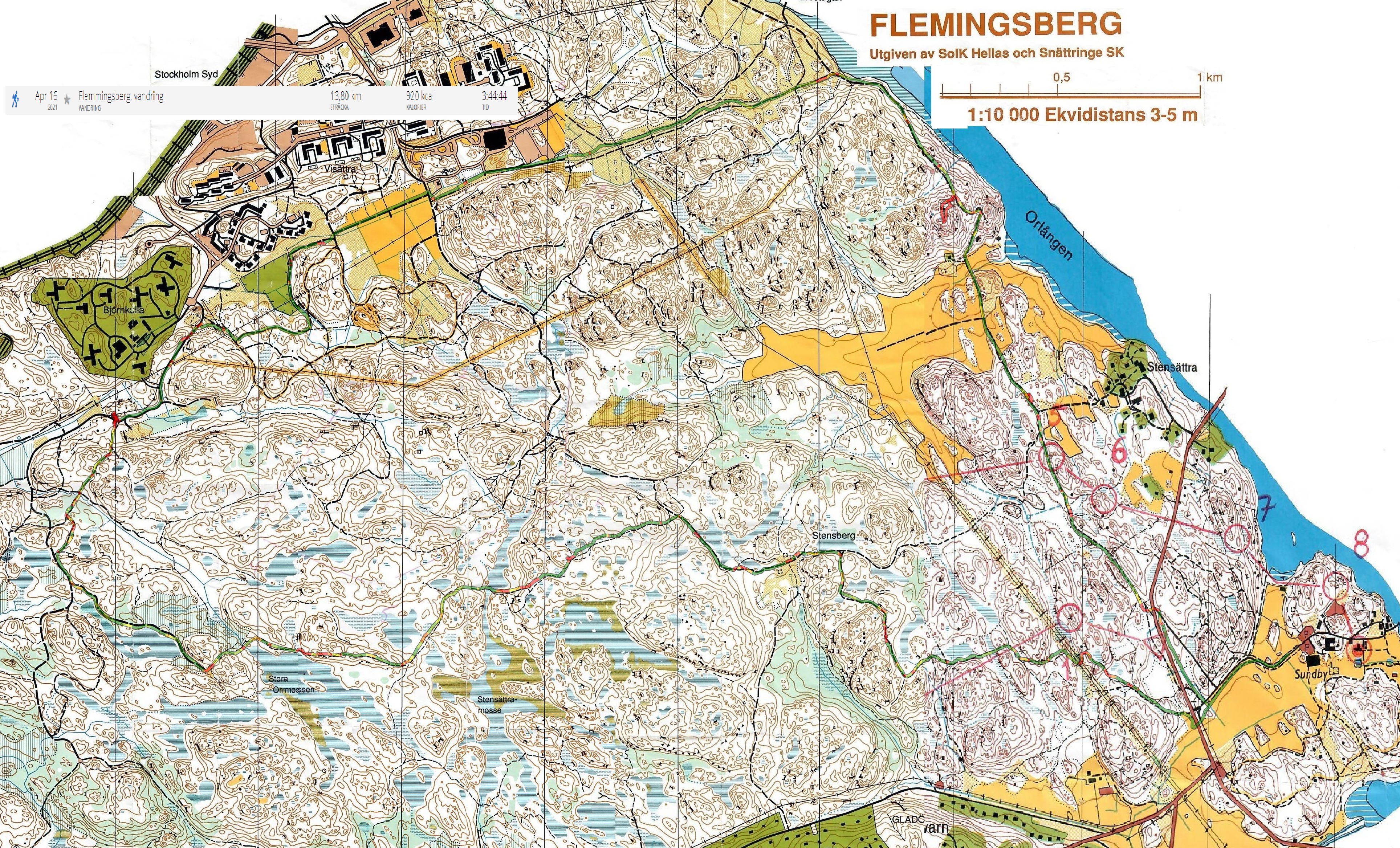 Vandring Flemmngsberg (2021-04-16)