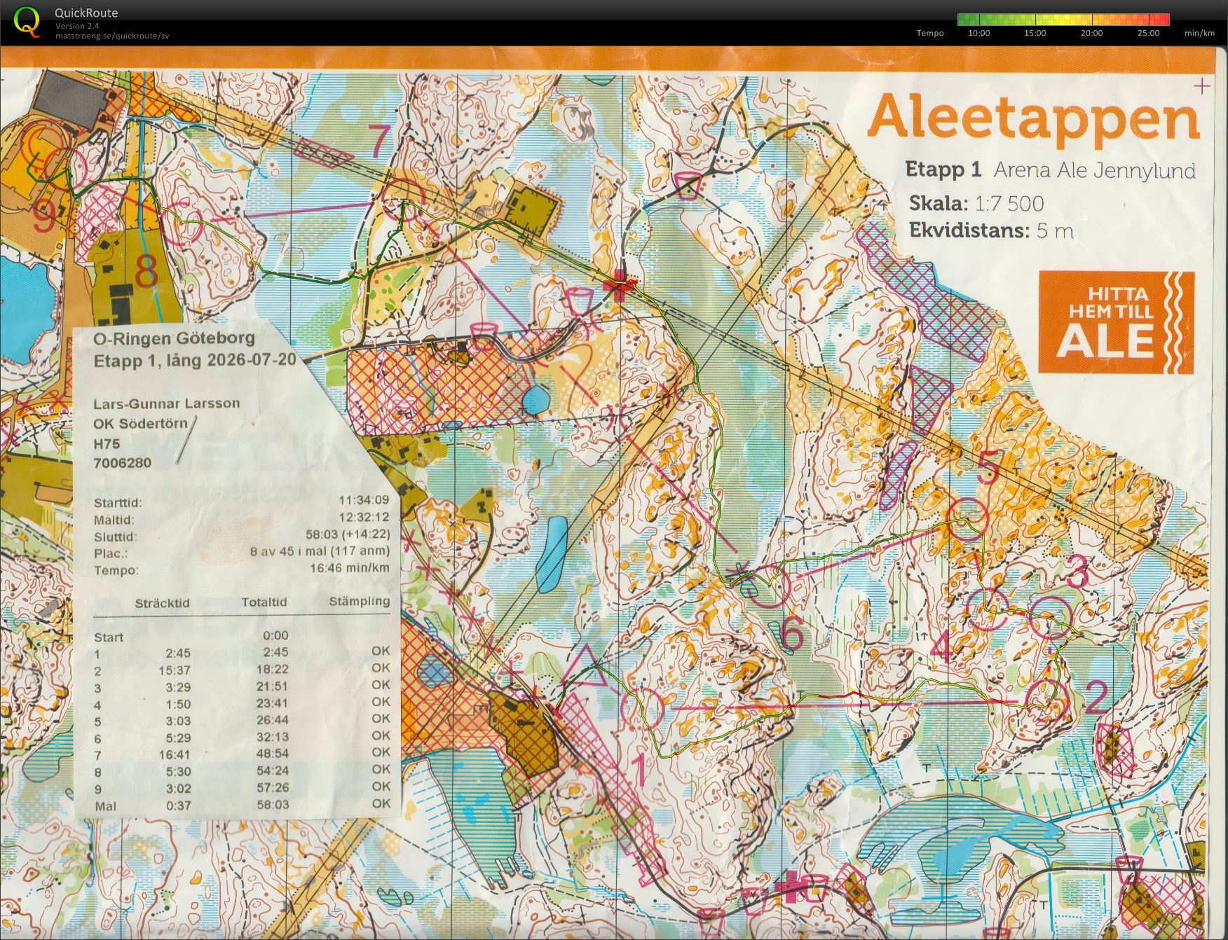 O-ringen etapp 1 (2026-07-20)